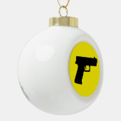 スノーフレークオーナメント セラミックボールオーナメント (左)