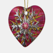 スノーフレークオーバーパリ セラミックオーナメント (左)