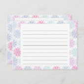 スノーフレークカバーのクリスマスレシピカード ポストカード (正面/裏面)