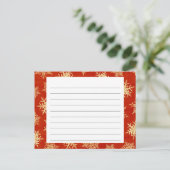 スノーフレークカバークリスマスレシピカード シーズンポストカード (スタンド正面)