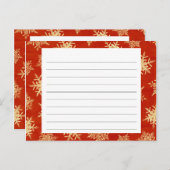 スノーフレークカバークリスマスレシピカード シーズンポストカード (正面/裏面)