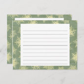 スノーフレークカバークリスマスレシピカード シーズンポストカード (正面/裏面)