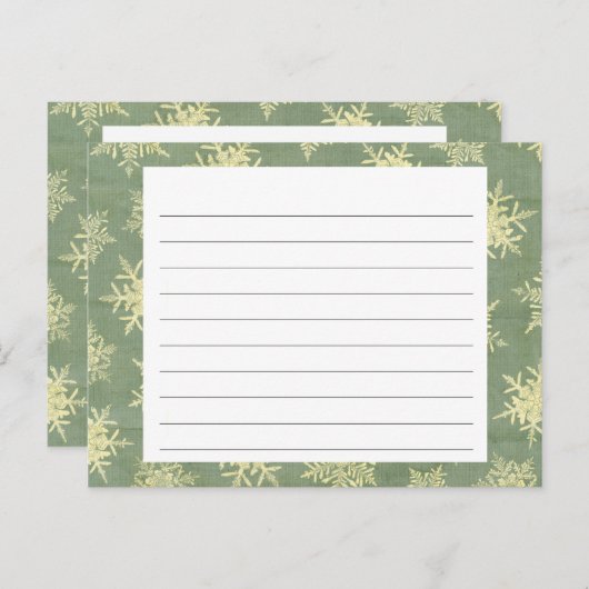 スノーフレークカバークリスマスレシピカード シーズンポストカード (正面/裏面)