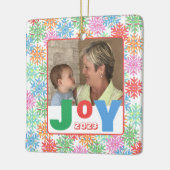 スノーフレークカラフルフォトセラミックスオーナメント セラミックオーナメント (左)