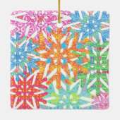 スノーフレークカラフルフォトセラミックスオーナメント セラミックオーナメント (裏面)