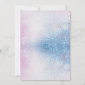 スノーフレークカラフルホリデーオフィスパーティー 招待状 (裏面)