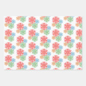 スノーフレークカラフルラッピング紙 ラッピングペーパーシート (正面3)