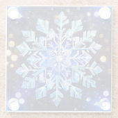 スノーフレークガラスコースター ガラスコースター (裏面)