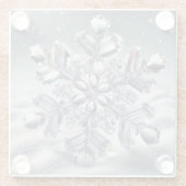 スノーフレークガラスコースター ガラスコースター (裏面)