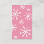 スノーフレークガールズベビーシャワーおむつラッフルチケット エンクロージャーカード (裏面)
