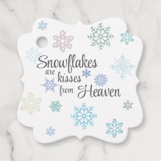 スノーフレークキス天国ギフトラベル フェイバータグ (正面)