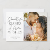 スノーフレークキス新婚クリスマス3枚の写真 シーズンカード (正面)