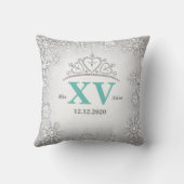 スノーフレークキンセアニララインストーンクラウンピロー クッション (裏面)