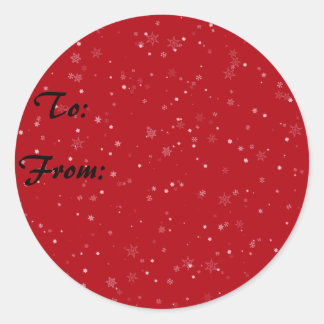 スノーフレークギフトラベル ラウンドシール