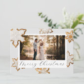 スノーフレーククッキーのクリスマスカード シーズンカード (スタンド正面)