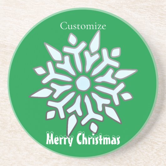 スノーフレーククリスマスオーナメントThunder_Cove コースター (正面)