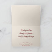 スノーフレーククリスマスカラーパターングリーティングカード シーズンカード (内部)