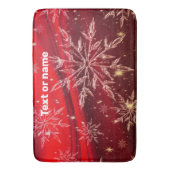 スノーフレーククリスマスキッチンバスラグマットホーム バスマット (正面縦)