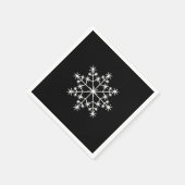 スノーフレーククリスマスクリスマスホリデー白黒 スタンダードカクテルナプキン (角)