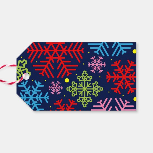 スノーフレーククリスマスツリーギフトラベル ギフトタグ (裏面横)