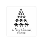 スノーフレーククリスマスツリースクリプトカスタムの休日 ラバースタンプ (インプリント)