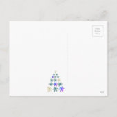 スノーフレーククリスマスツリーパーソナライズされたホリデー シーズンポストカード (裏面)