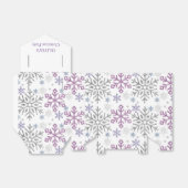 スノーフレーククリスマスパープルシルバー フェイバーボックス (折り畳みなし)