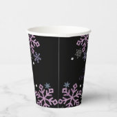 スノーフレーククリスマスパープルシルバー 紙コップ (右)