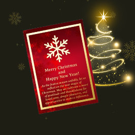 スノーフレーククリスマスフォイルカード 箔シーズンカード