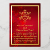 スノーフレーククリスマスフォイルカード 箔シーズンカード (正面)