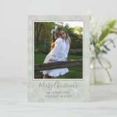 スノーフレーククリスマスフォトカードウィンター1写真 シーズンカード (スタンド正面)