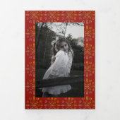 スノーフレーククリスマスフォトカ数々のードフォト 三つ折りクリスマスカード (カバー)