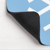 スノーフレーククリスマスブルーマウスパッド マウスパッド (コーナー)