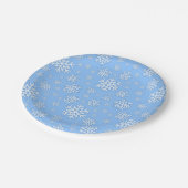 スノーフレーククリスマスプレート ペーパープレート (アングル)