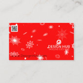 スノーフレーククリスマスプロフェッショナル名刺 名刺 (裏面)