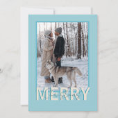 スノーフレーククリスマスホリデーお洒落写真かわいい シーズンカード (正面)