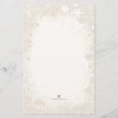 スノーフレーククリスマスホリデーバジェット招待状 (裏面)