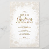 スノーフレーククリスマスホリデーバジェット招待状 (正面)