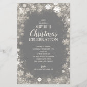 スノーフレーククリスマスホリデーバジェット招待状 (正面)