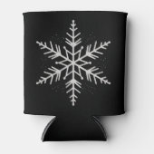 スノーフレーククリスマスホリデーパーティーウィンターギフト 缶クーラー (正面)