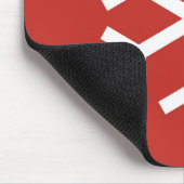 スノーフレーククリスマスレッドマウスパッド マウスパッド (コーナー)