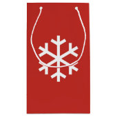 スノーフレーククリスマスレッド抱き枕 スモールペーパーバッグ (裏面)