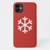 スノーフレーククリスマスレッドiPhone 11ケース Case-Mate iPhoneケース (裏面)