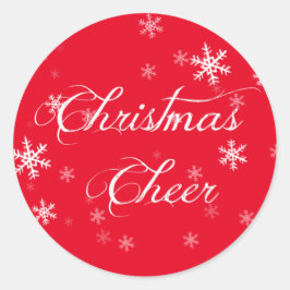 スノーフレーククリスマス応援レッドエンベロープ ラウンドシール