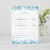 スノーフレーククリスマス誕生日タイムカプセルカード サンキューカード (スタンド正面)