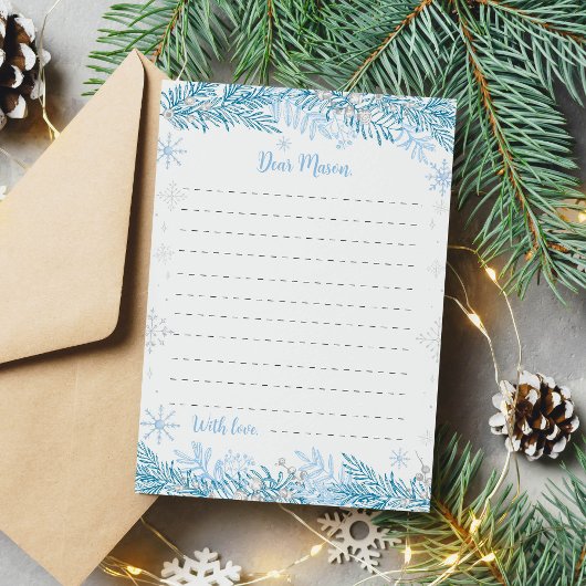 スノーフレーククリスマス誕生日タイムカプセルカード サンキューカード