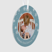 スノーフレーククリスマス2フォトカスタム オーナメント (正面)