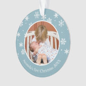 スノーフレーククリスマス2フォトカスタム オーナメント (正面)