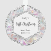 *~*スノーフレークグリッタークリスマスフォトガールAP44 オーナメント (裏面)