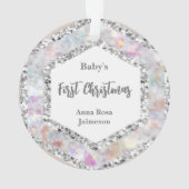 *~*スノーフレークグリッタークリスマスフォトガールAP44 2 オーナメント (裏面)